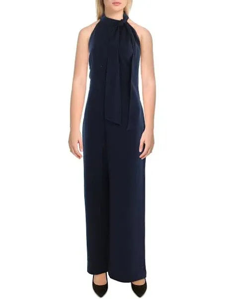 Vince Camuto Signature Stretch Crepe Bow Neck Jumpsuit Women's : 12