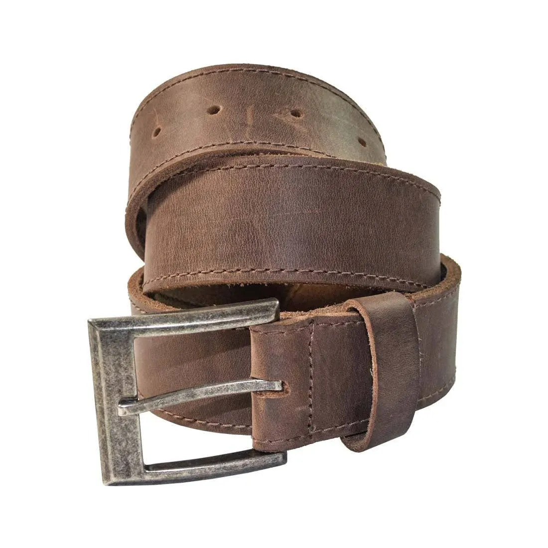 "Men's Thick Leather Belt With Inner Pocket"