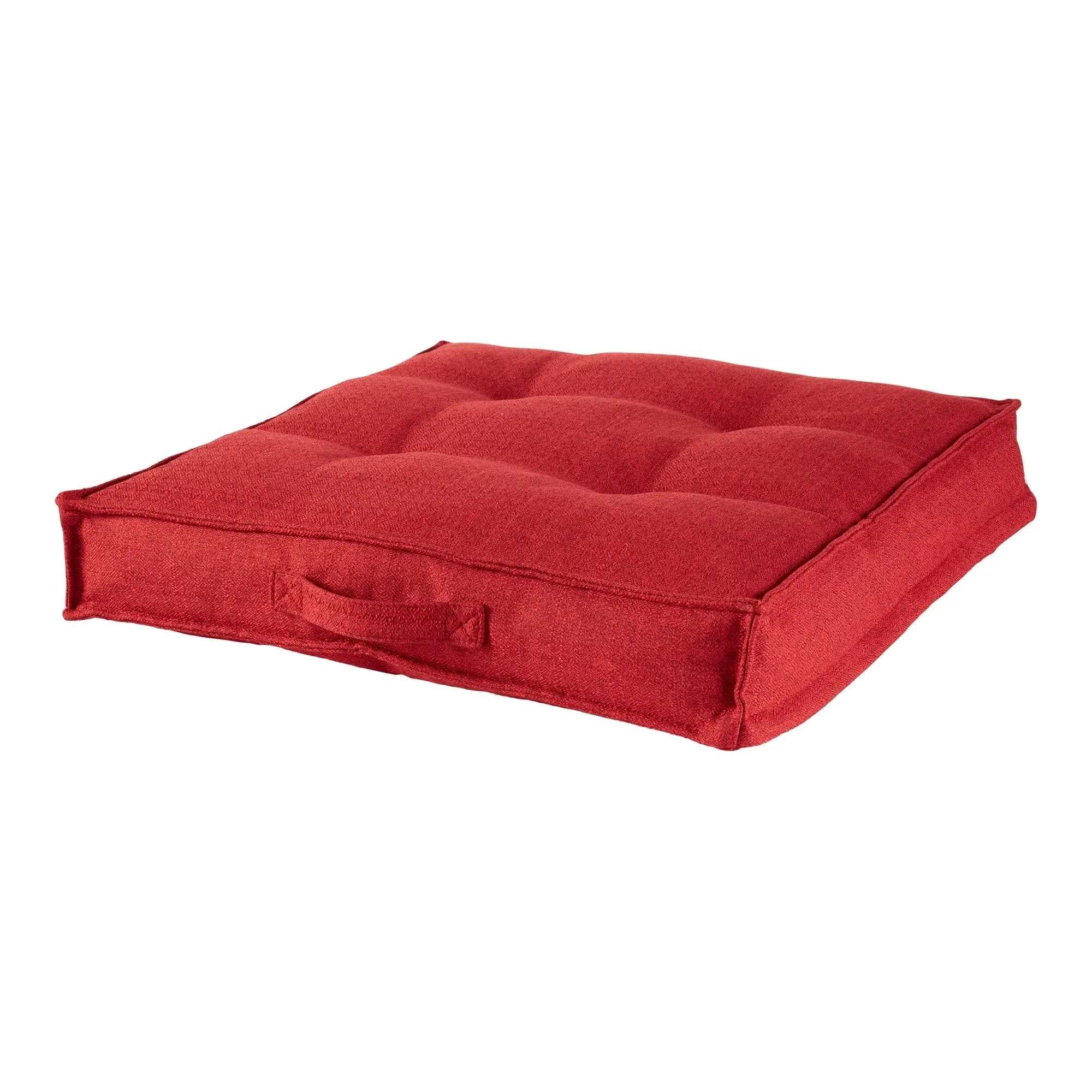 Greendale Home Fashions 32" Square Tufted Floor Pillow, Scarlet