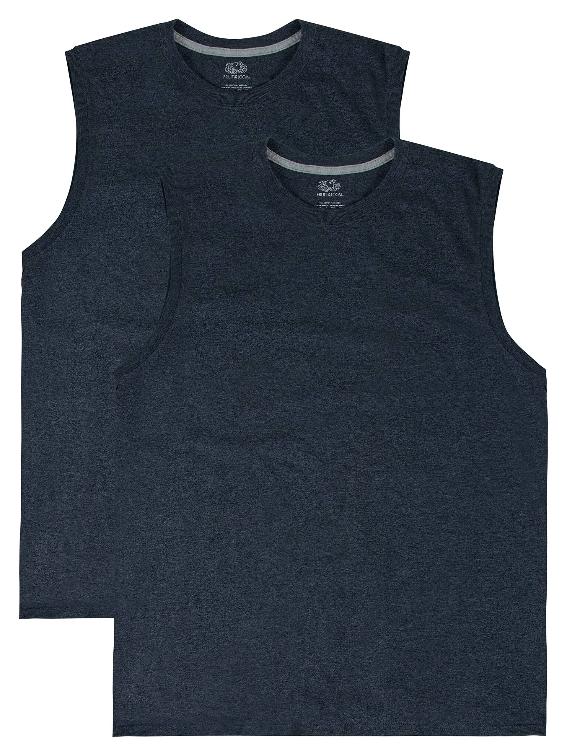 Fruit of the Loom Men's Eversoft Cotton Sleeveless T Shirts, Breathable & Moisture Wicking with Odor Control, Sizes S-4x