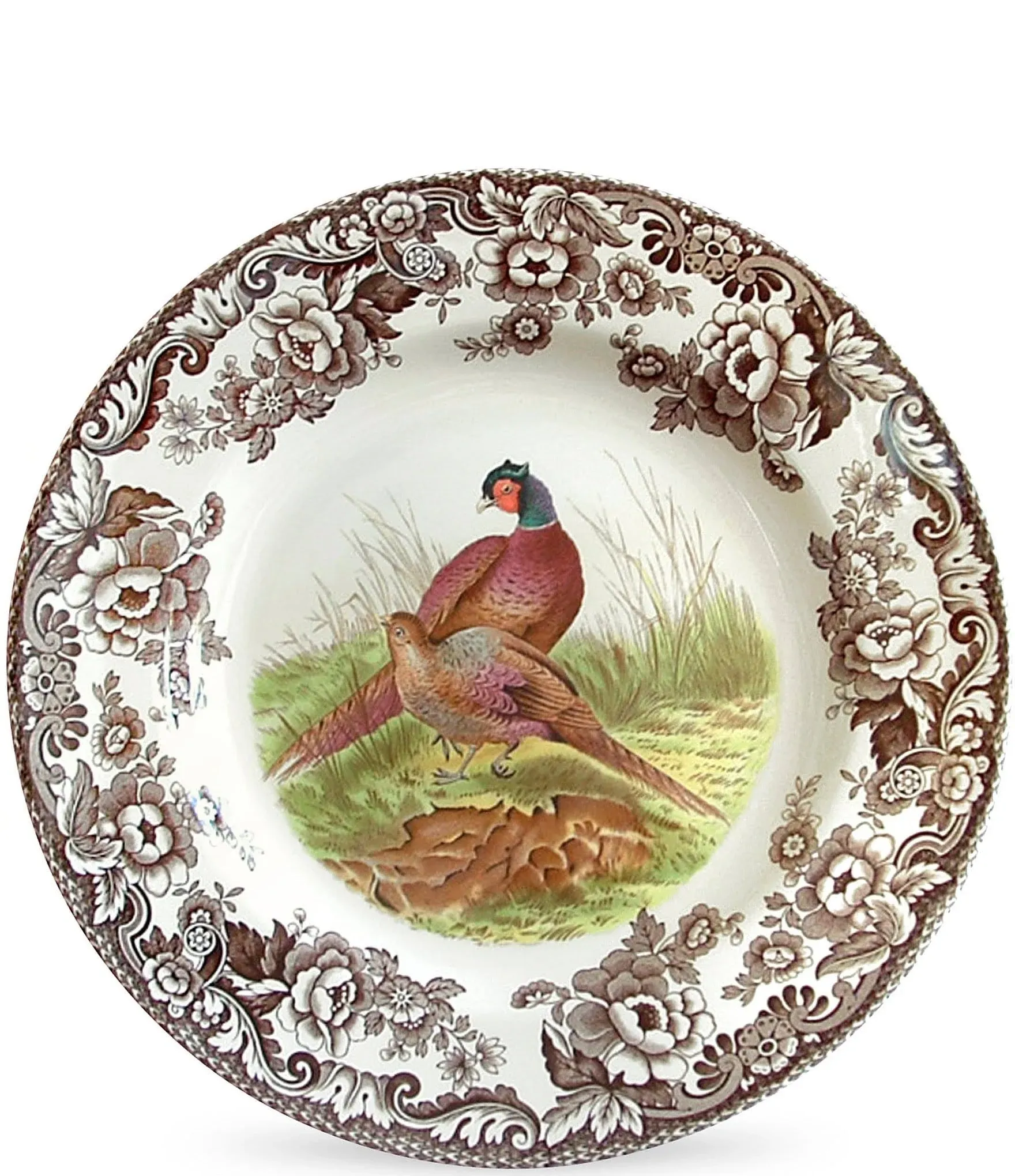 Spode Woodland Luncheon Plate, Pheasant Design - 9” Plate for Thanksgiving & Special Occasions, Fine Earthenware, Dishwasher & Microwave Safe, Excellent for Fall Entertaining - Holiday Dinnerware Set