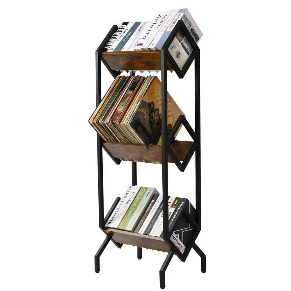 Vinyl Record Holder, LP Storage Shelf, Record Storage Rack for Albums, Magazine 