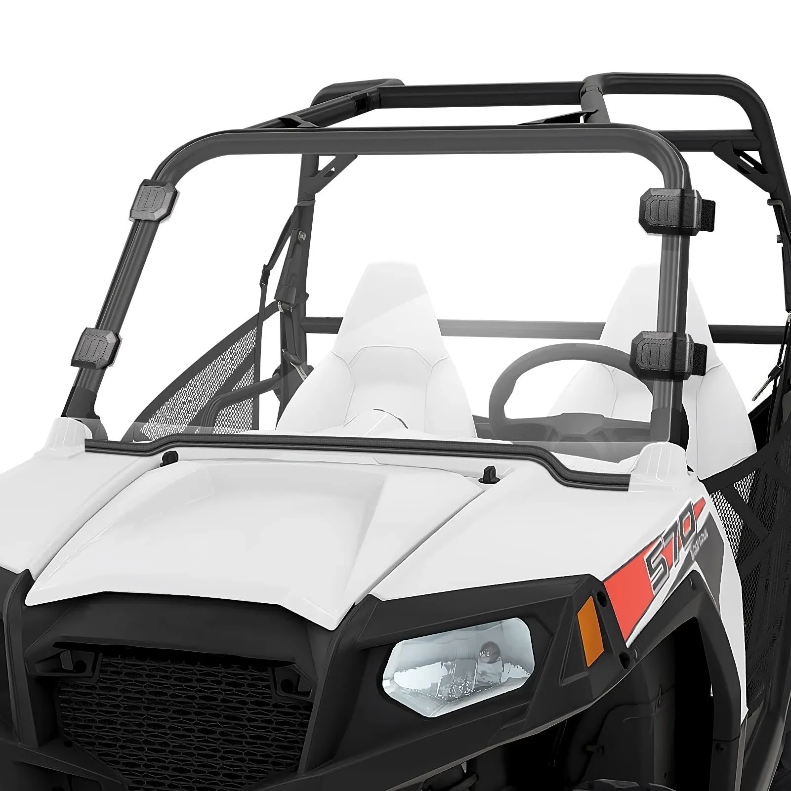 Clear Windshield UTV Front Full Windshield for Polaris Razor, 12-18 RZR 570, ...