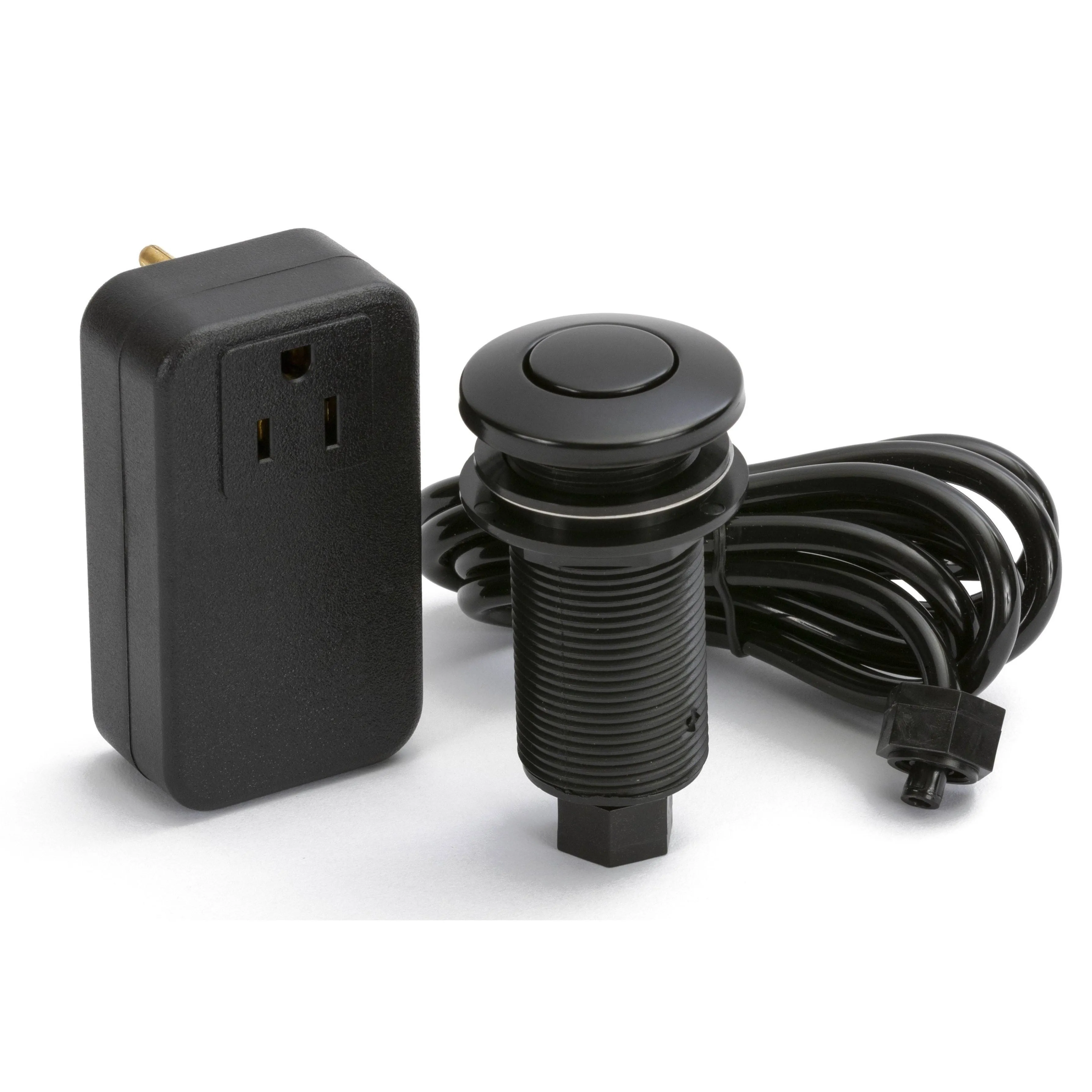 Push Button Garbage Disposal Air Switch and Controller, Black PDAS-BK