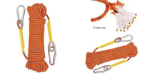 X XBEN Outdoor Climbing Rope 10M(32ft) 20M(64ft) 30M(96ft) 50M(160ft) 70M(230ft) 152M(500FT) 352M(1000FT) Static Rock Climbing Rope for Escape Rope Ice Climbing Equipment Fire Rescue Parachute