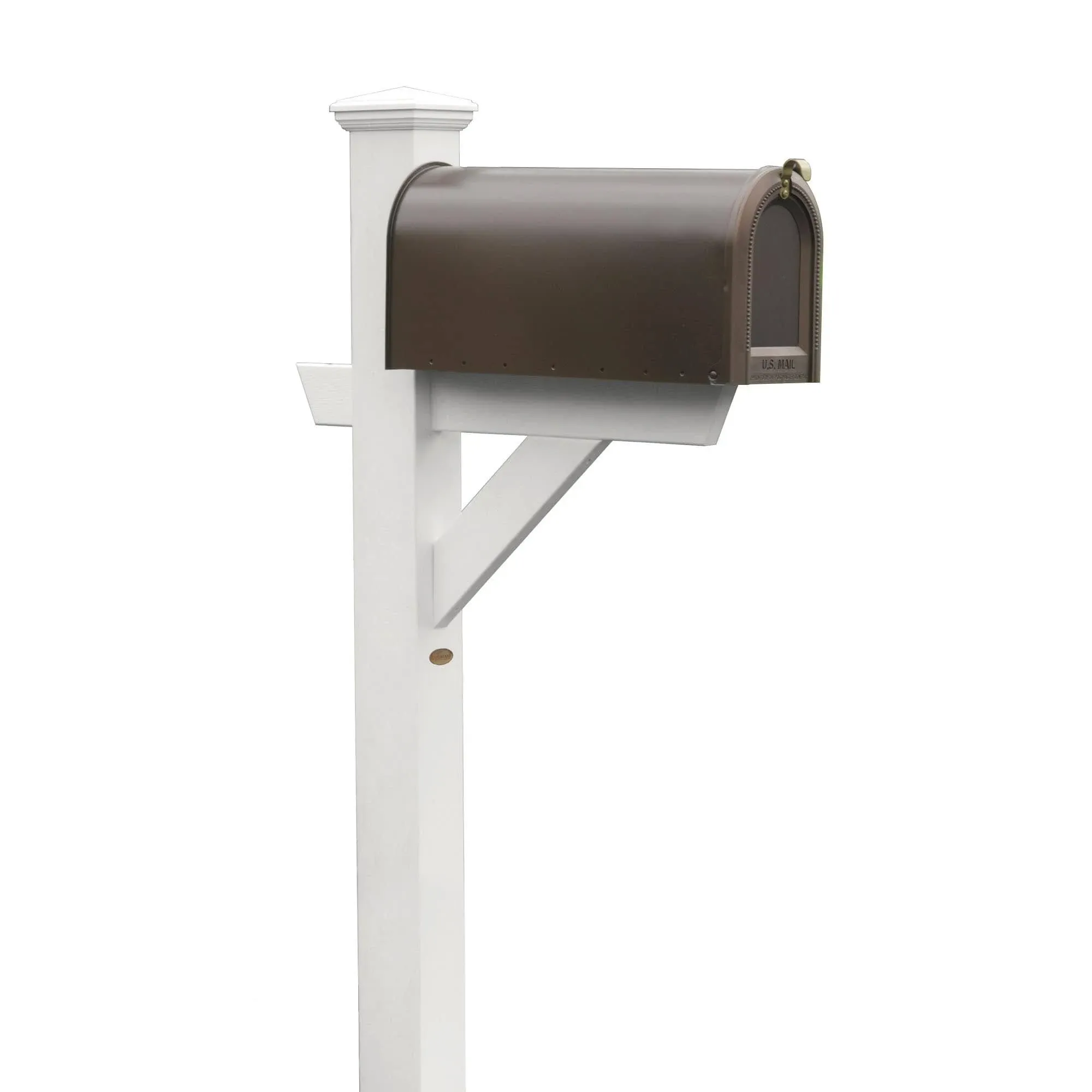 Highwood Mailbox Post In-Ground Corrosion/Scra<wbr/>tch Resistant Composite White