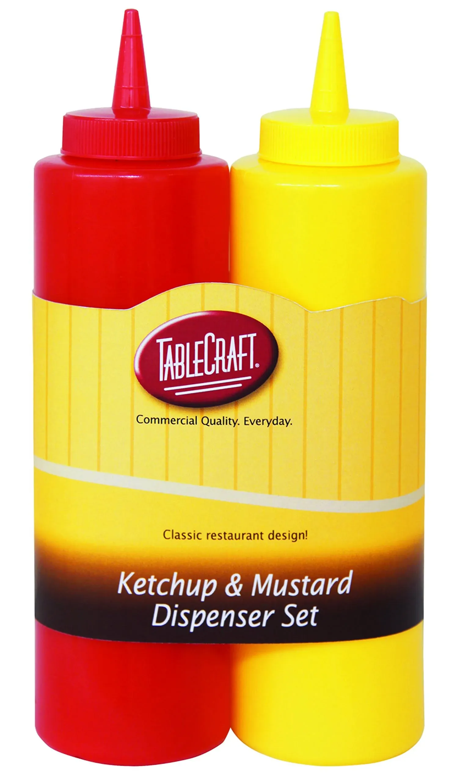 Tablecraft 12 oz. Ketchup and Mustard Bottle