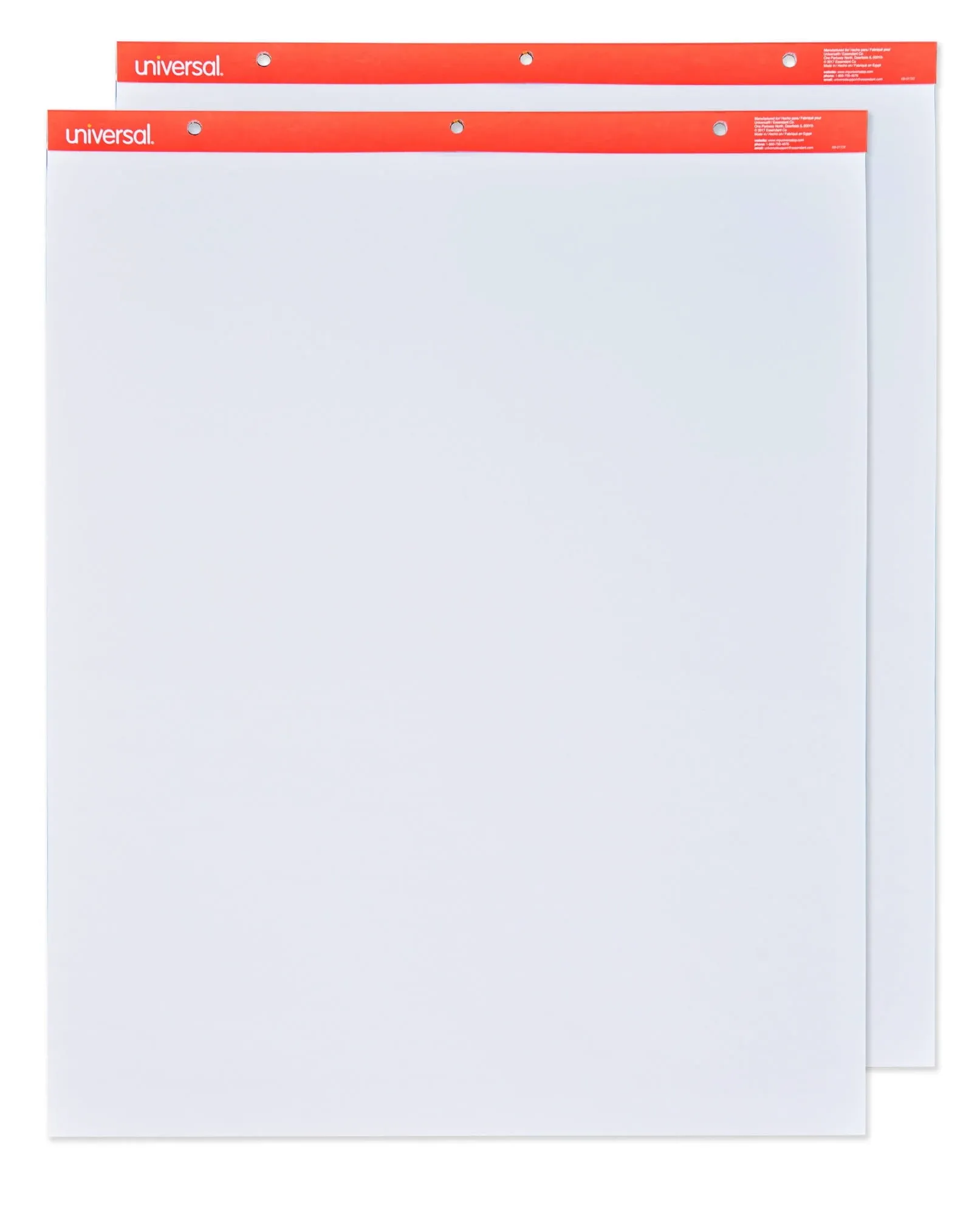 Universal UNV35600 27 in. x 34 in. Unruled Easel Pads/Flip Charts - White (50 Sheets, 2/Carton)