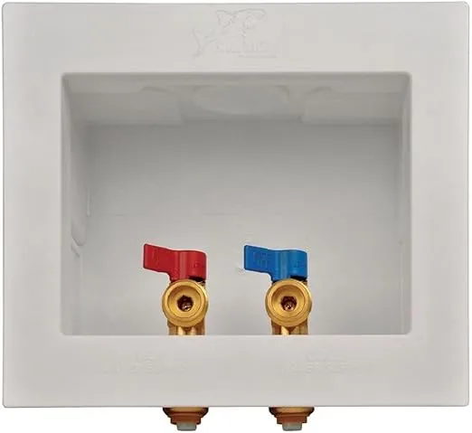 SharkBite 1/2 Inch x 3/4 Inch MHT Washing Machine Outlet Box, Push to Connect Brass Plumbing Fittings, PEX Pipe, Copper, CPVC, 24763