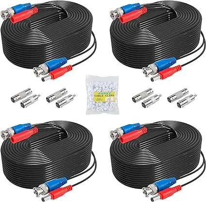 SANNCE 100ft 4X 30m Power Cable Security Cable BNC DC For Surveillance Camera