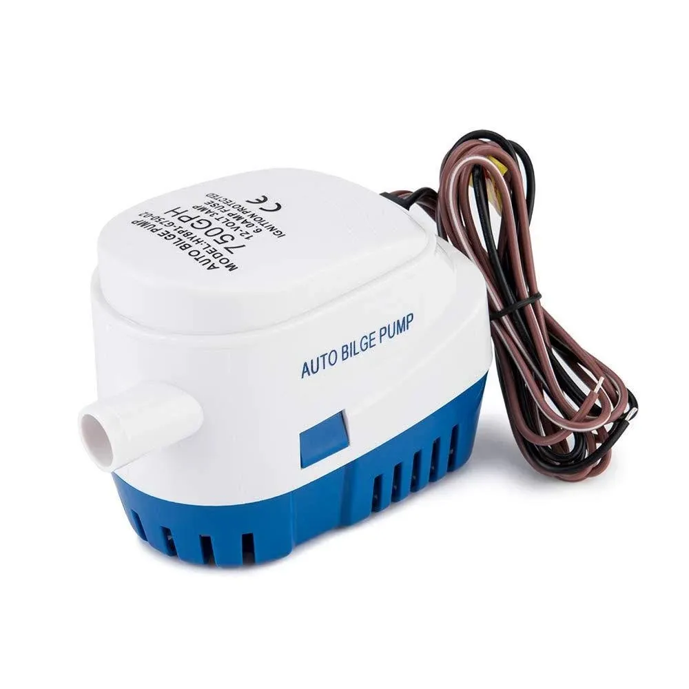 Dontmiss Automatic Submersible Small Boat Bilge Pump 12V 750GPH Auto with Float ...