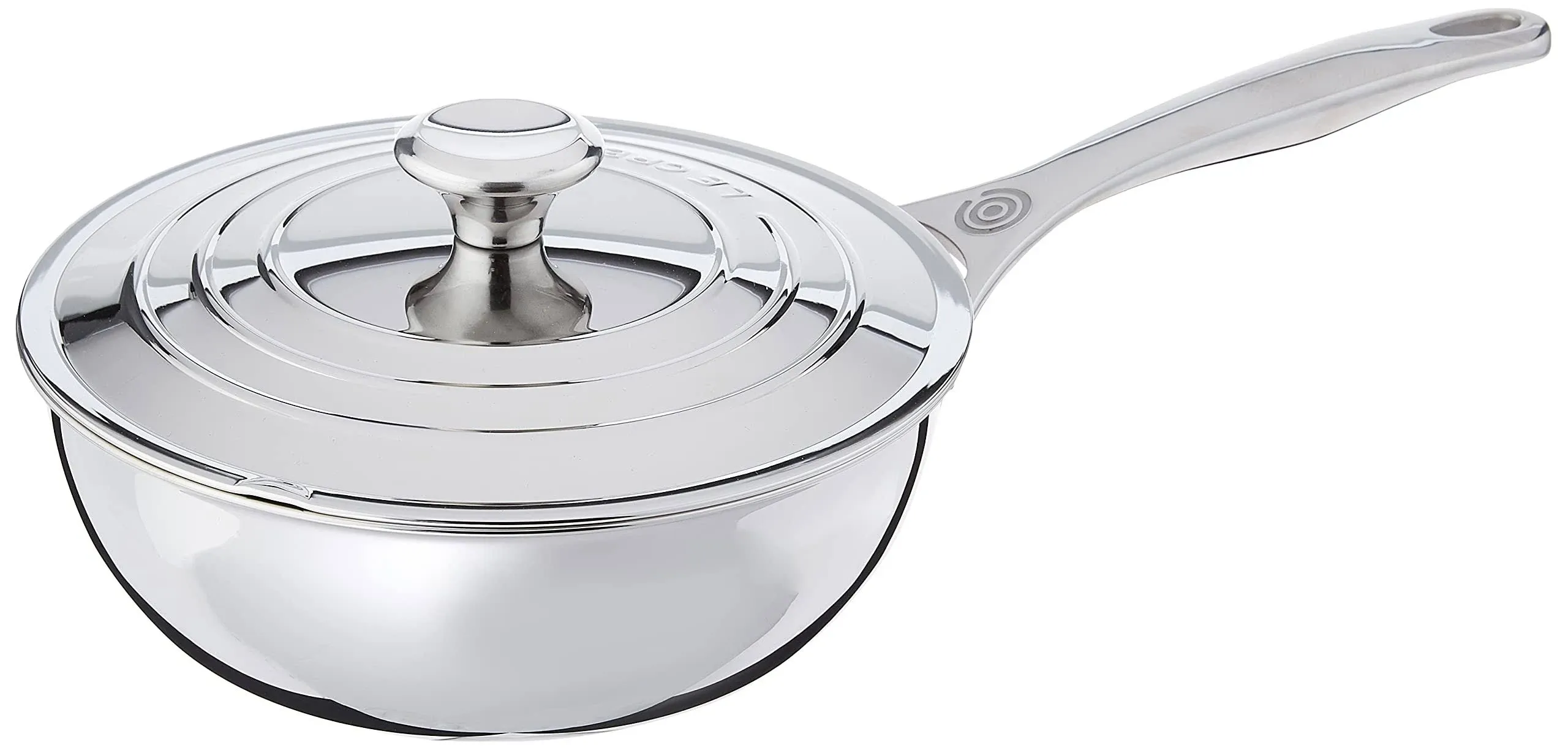 Le Creuset 3.5 qt. Stainless Steel Saucier Pan with Lid