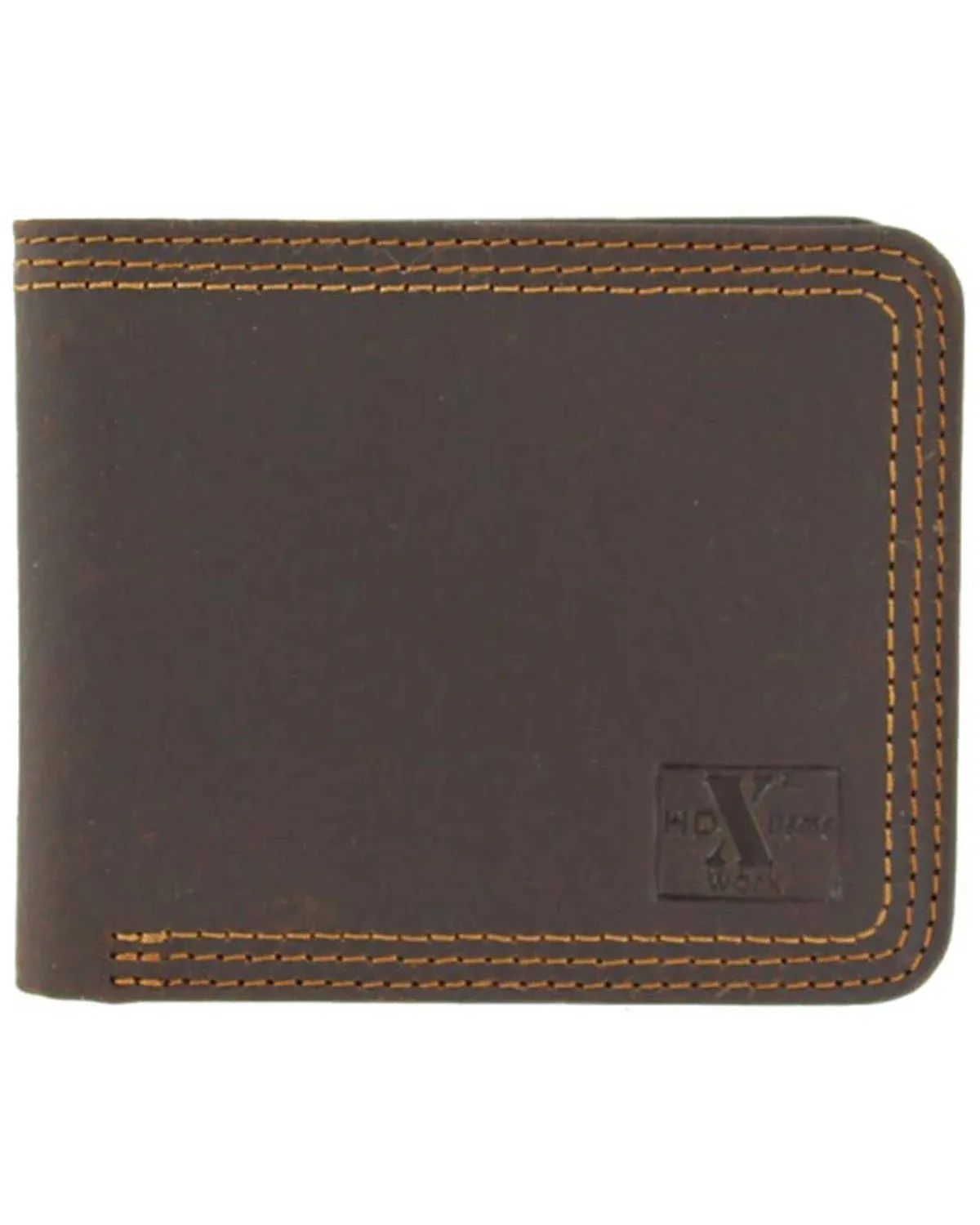 Nocona Men's HDX Bifold Triple Heavy Duty Stitching Wallet, Brown, OS