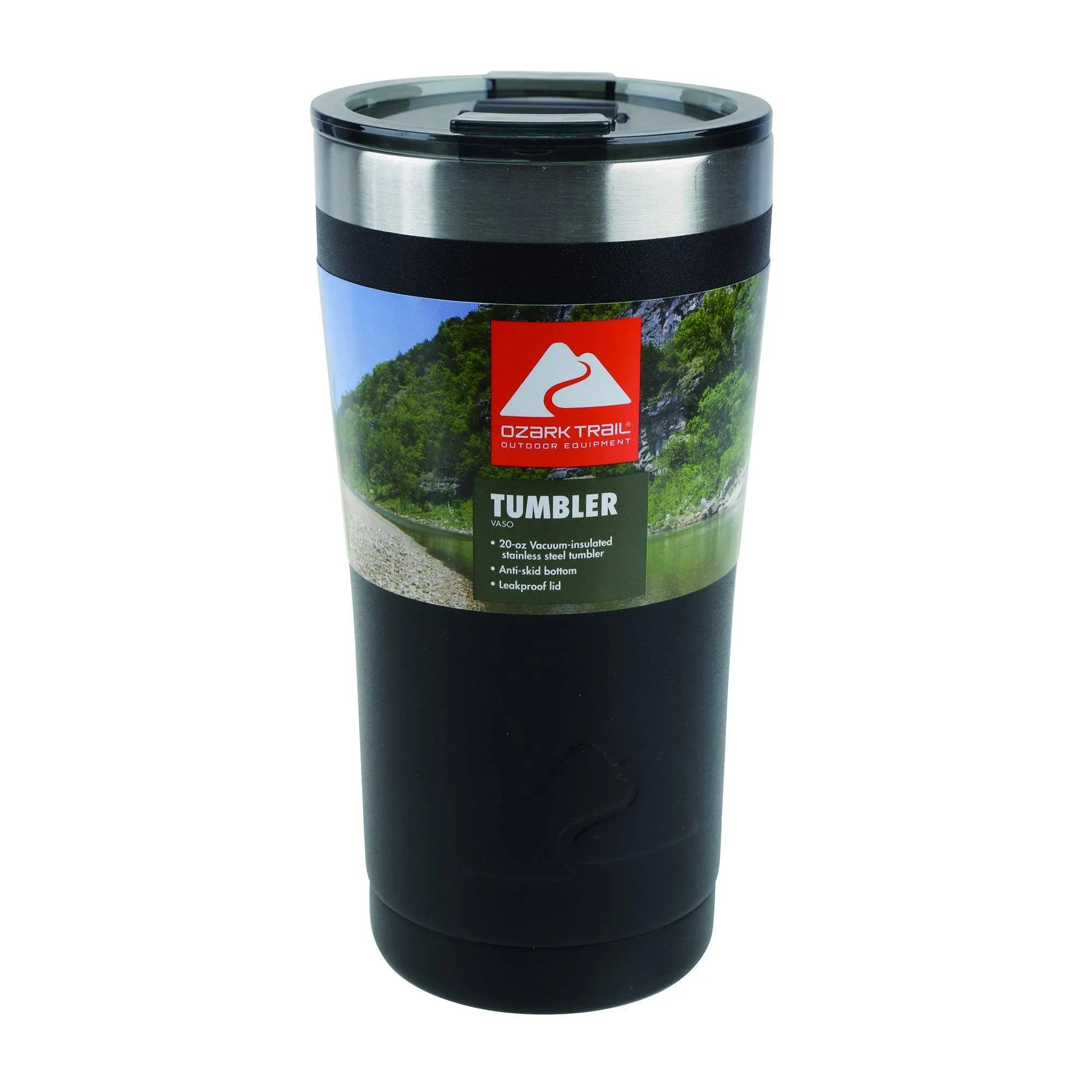 Ozark Trail 20-Ounce Double-Wall Vacuum-Sealed Tumbler (1 Black)