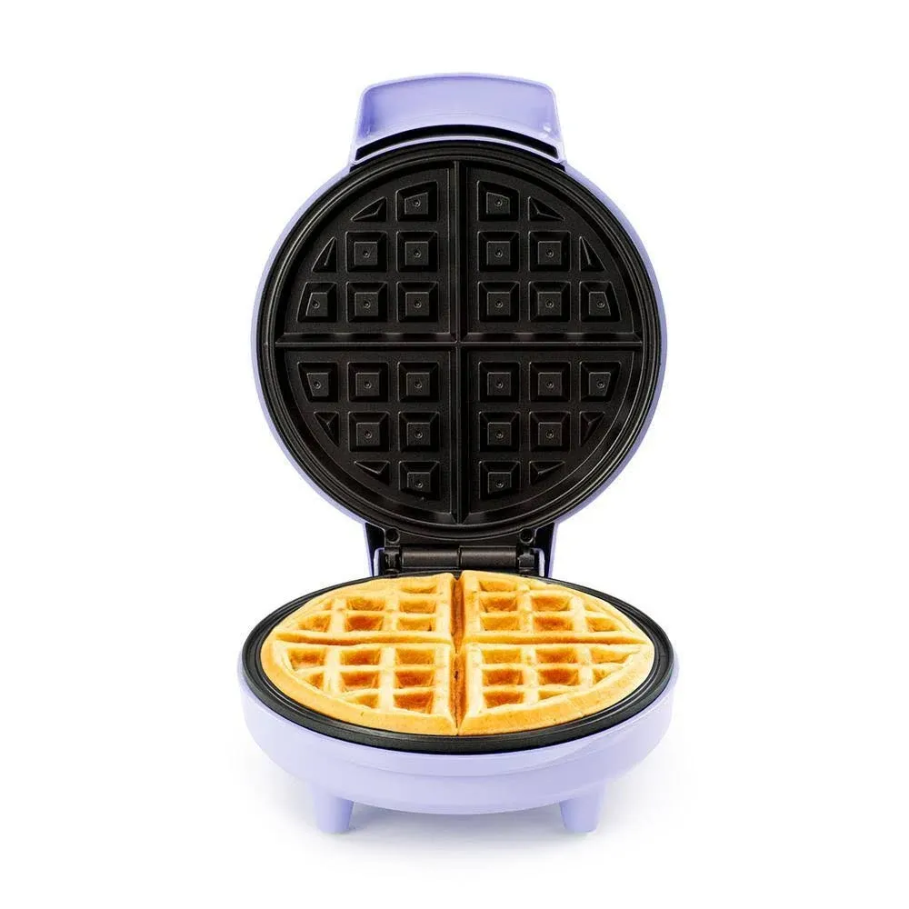 Holstein Housewares 7 in. Lavender/Stainless Steel Belgian Waffle Maker with Non ...