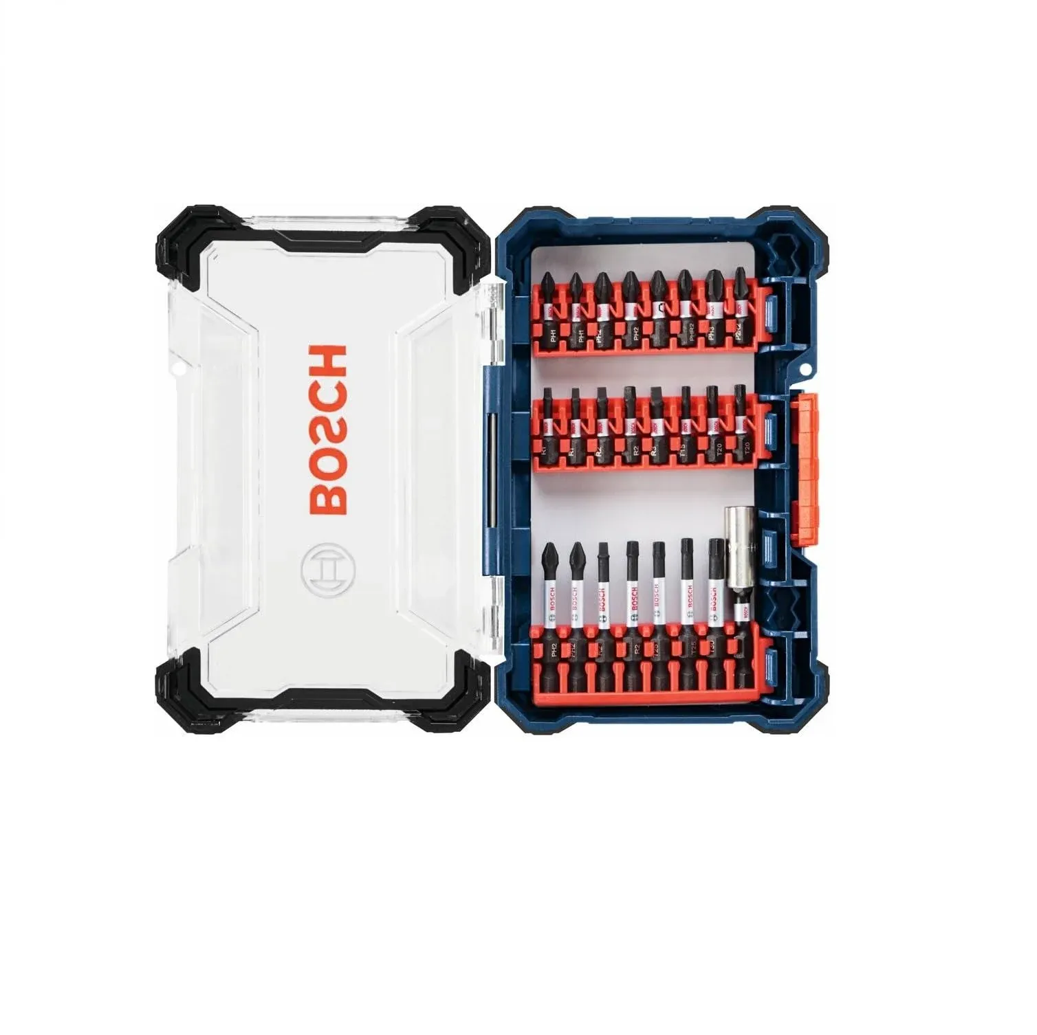 BOSCH SDMS38 38-Piece Assorted Impact Tough Screwdriving Custom Case System Set for Screwdriving Applications