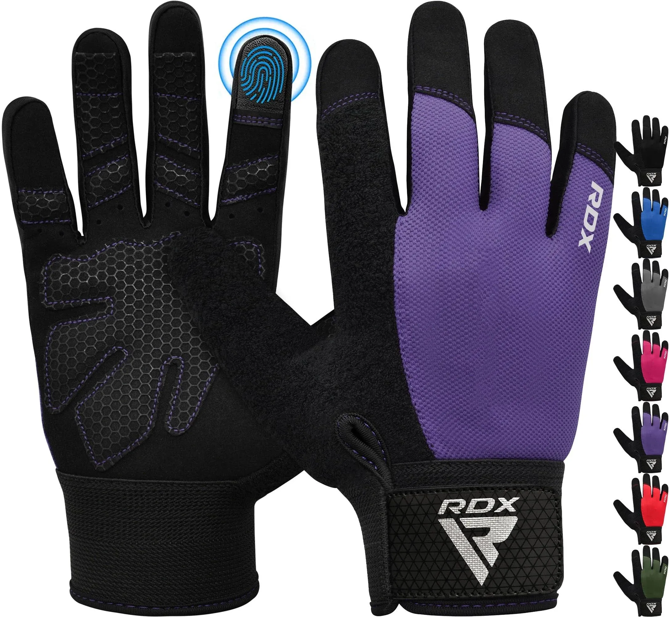 RDX Weight Lifting Gloves Workout, Full Finger Touch Screen, Breathable Anti Slip ...