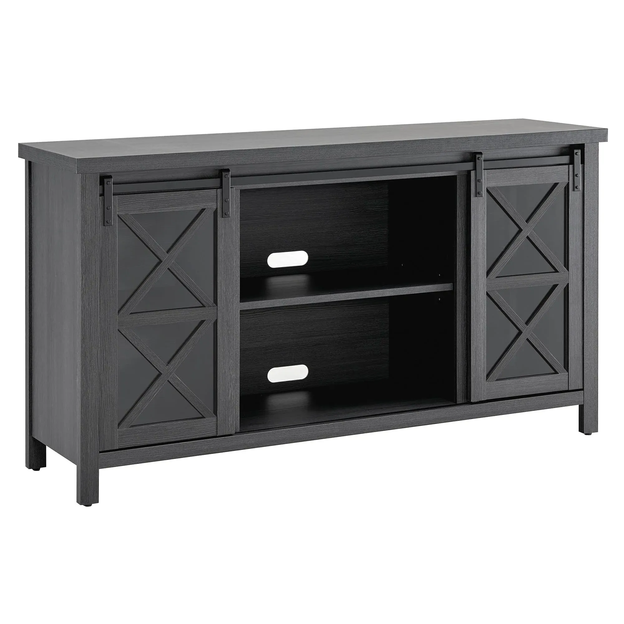 Clementine Rectangular TV Stand for TV's Up to 65" in Charcoal Gray