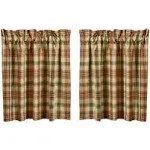 Park Designs Lemon Pepper Curtain Tier Pair, SKU 619-48, 72&#034; x 24&#034; NEW 