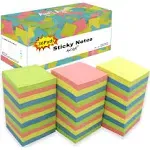 Sticky Notes 3x3, Self-Stick Notes, 36 Pads, 100 Sheets/Pad, Assorted Colors Stickies, Easy to Post Notes for Study, Works, Daily Life (36)