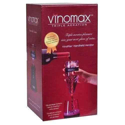 Vinomax Triple Aeration Handheld Aerator- Worlds 1st Triple Aeration System 7&#034;