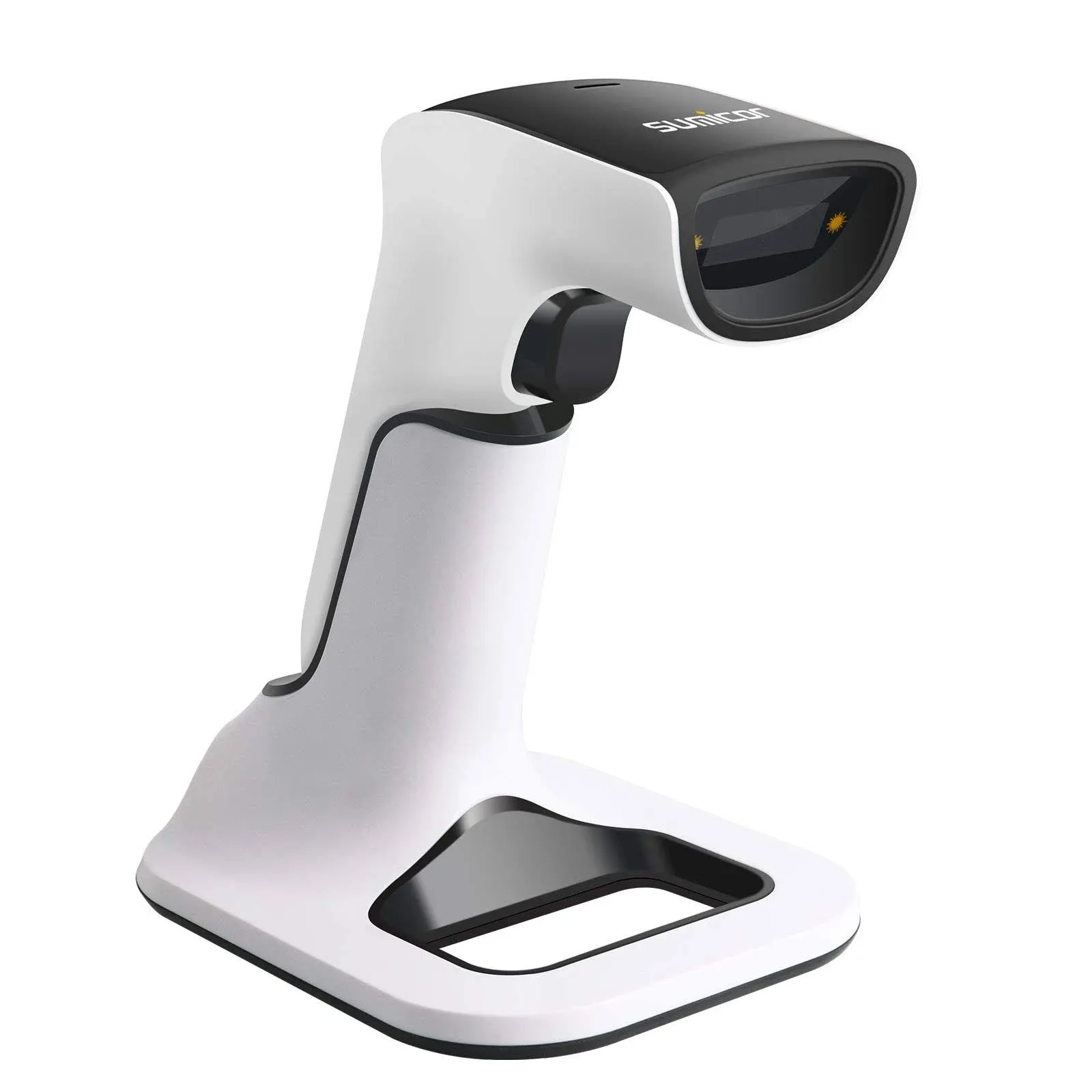  2D Barcode Scanner, White Black Handheld Bar Code Scanner 3 in 1 USB Wired &amp; 