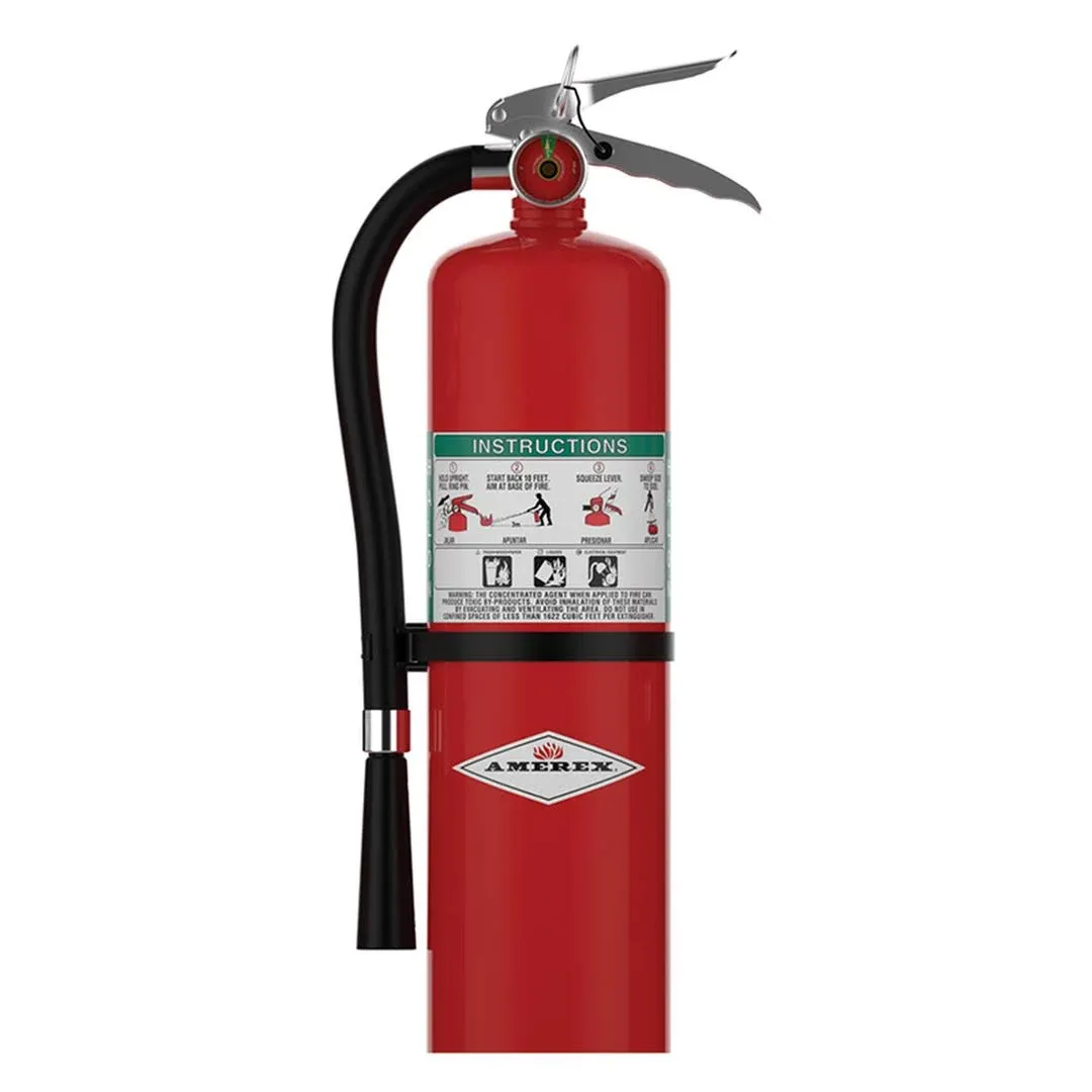 Amerex A384T 1.4lb Halotron Class B C Fire Extinguisher for Flammable Liquids and Electronics