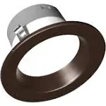 NICOR DLR4(v6) 4 Inch 3000K Recessed LED Downlight Oil Rubbed Bronze Magnetic Snap-On Trim (DLR46071203KOB)