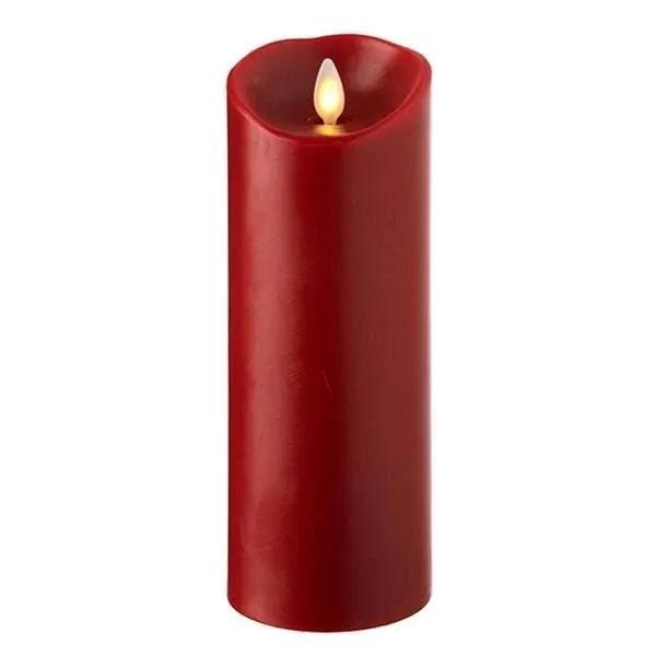 8" Red Flame Effect Candle