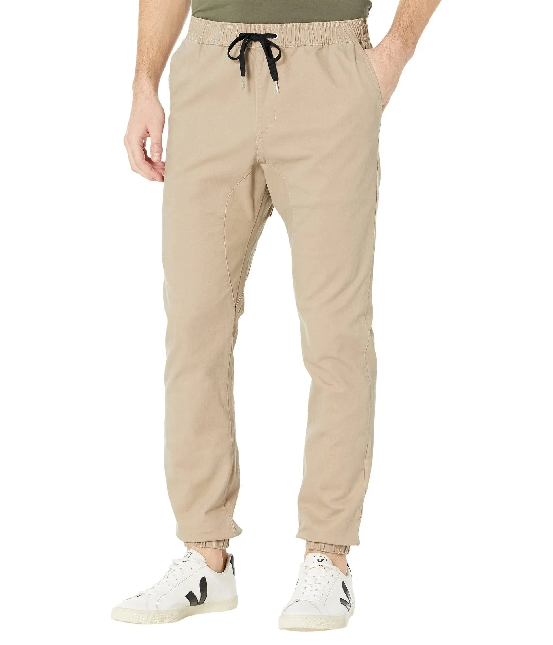 Zanerobe Men&#x27;s Classic Athletic Fit Sureshot Jogger Pants Beige Size 34 Pull-on.