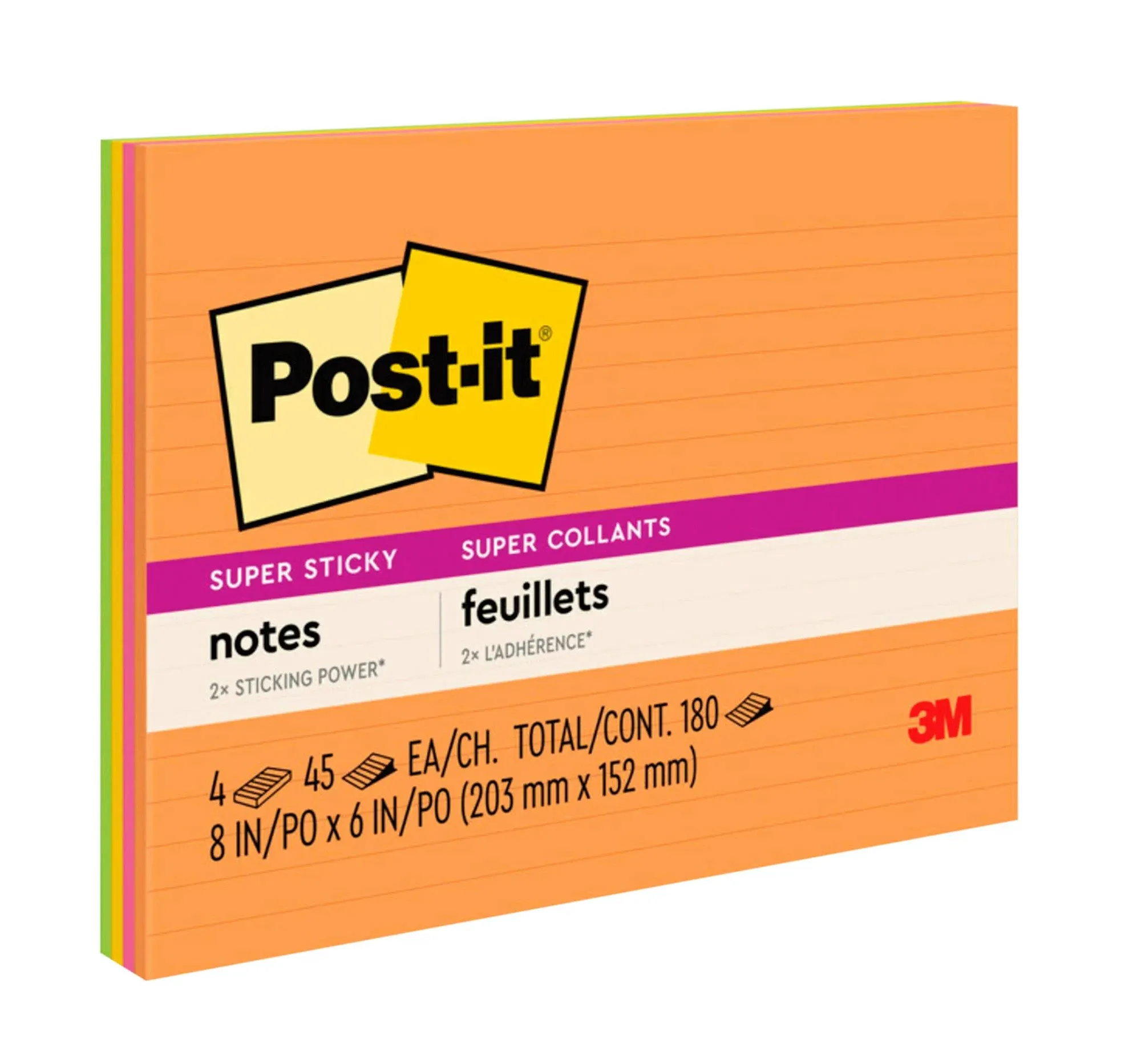 Post-it Super Sticky Lined Meeting Notes Pads