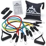 Black Mountain Products Resistance Band Set with Door Anchor, Ankle Strap