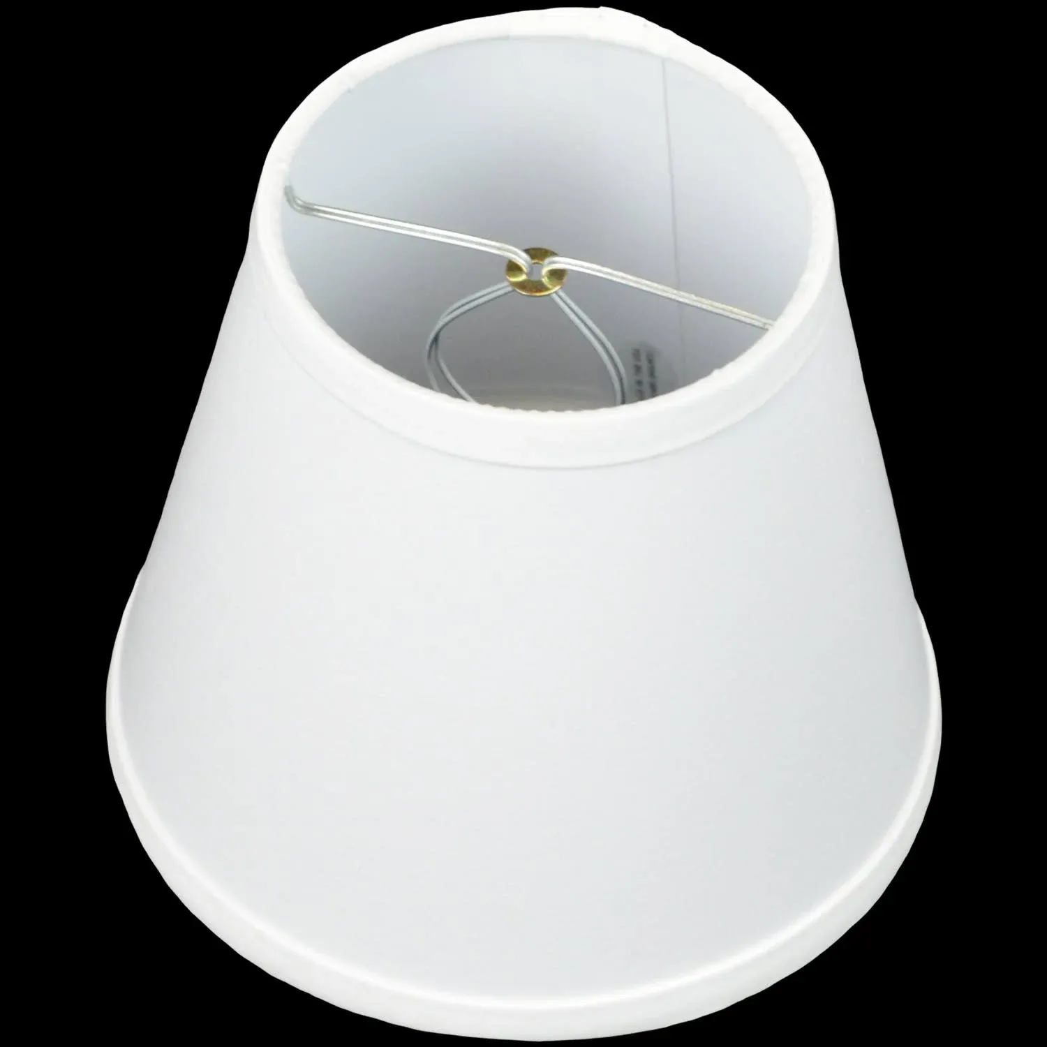 FenchelShades.com 5" Top by 8" Bottom by 7" Slant Height Fabric Barrel Lampshade Clip-On Attachment (White)