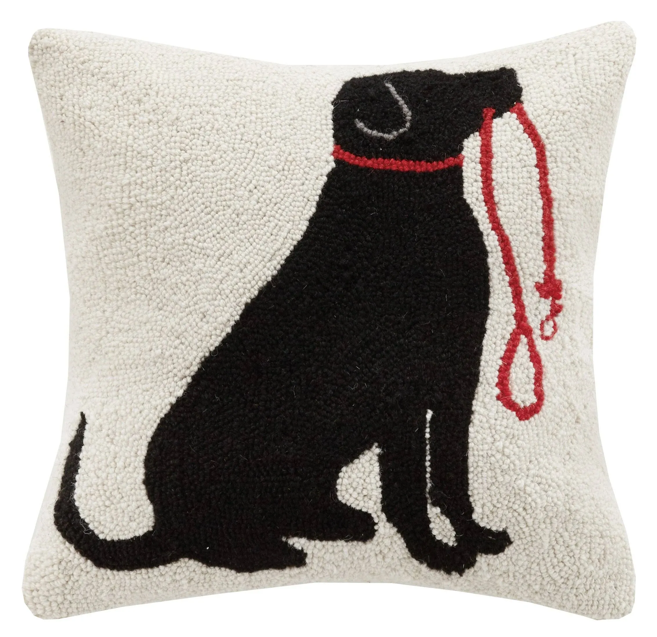 Labrador Dog & Leash Hook Pillow