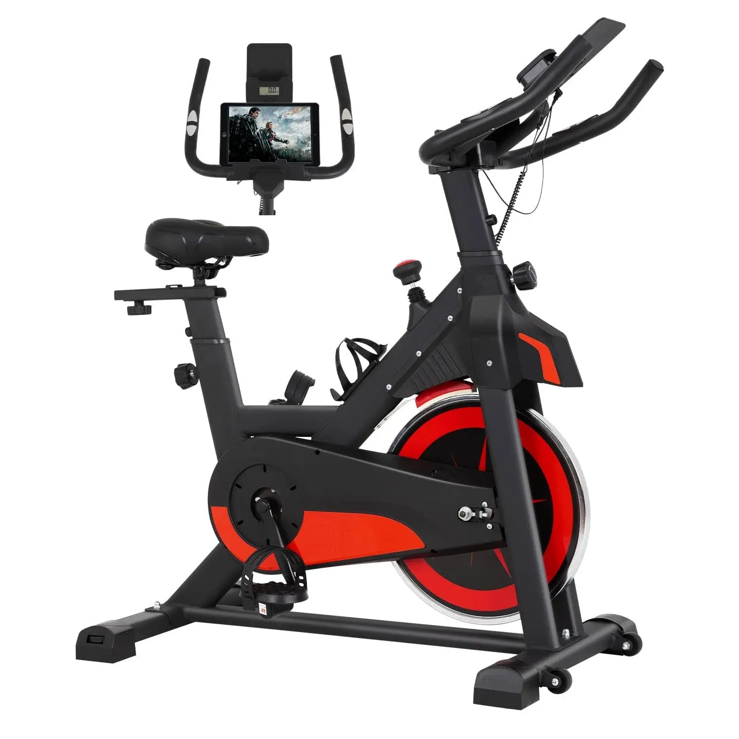 PayLessHere Exercise Bike Indoor Cycling Bike Stationary,Fitness Training Bike with Comfortable Seat Cushion,LCD Monitor Workout bike