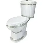 India Reserve Elongated 2 Piece Toilet Green WaterSense Dual Flush with Seat