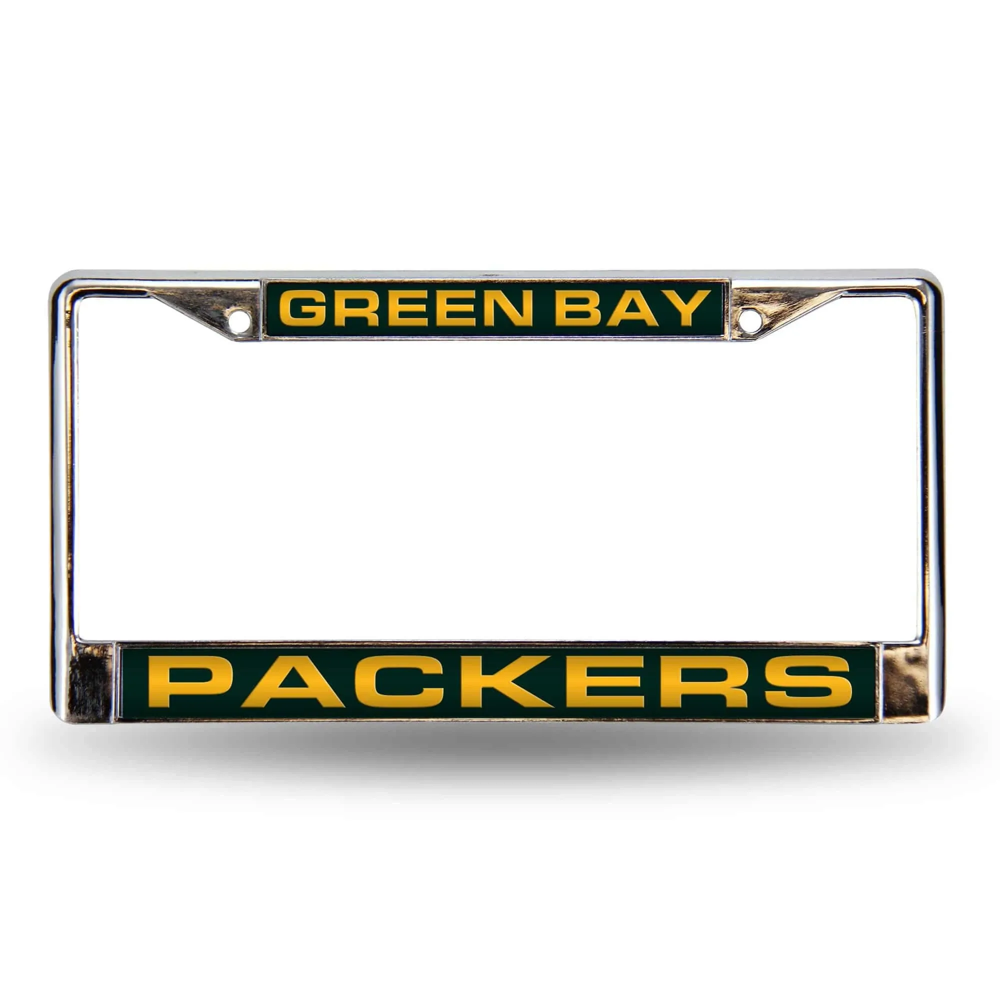 Green Bay Packers License Plate Frame Laser Cut Chrome