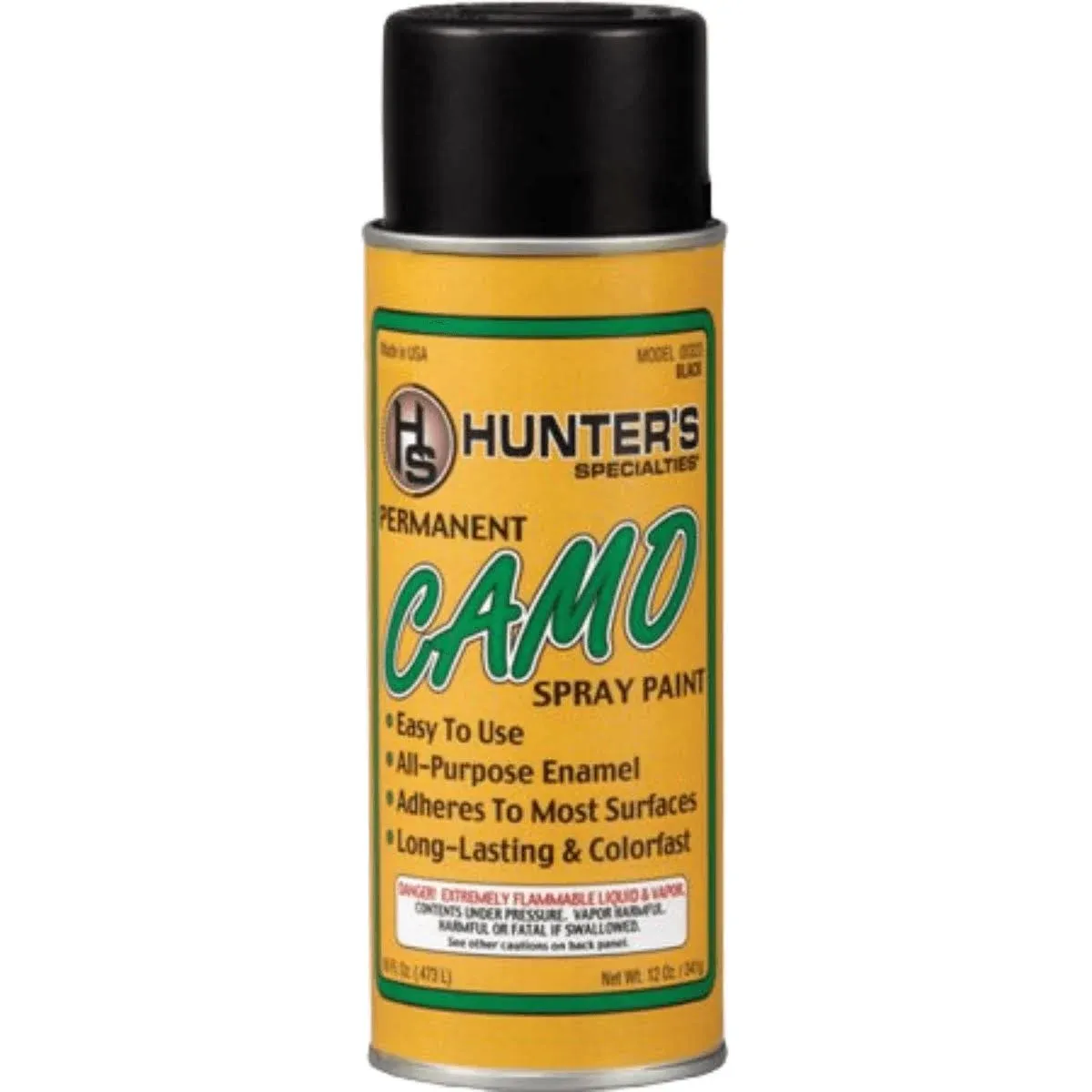 Hunters Specialties *12Oz Flat Black Camo Spray Paint