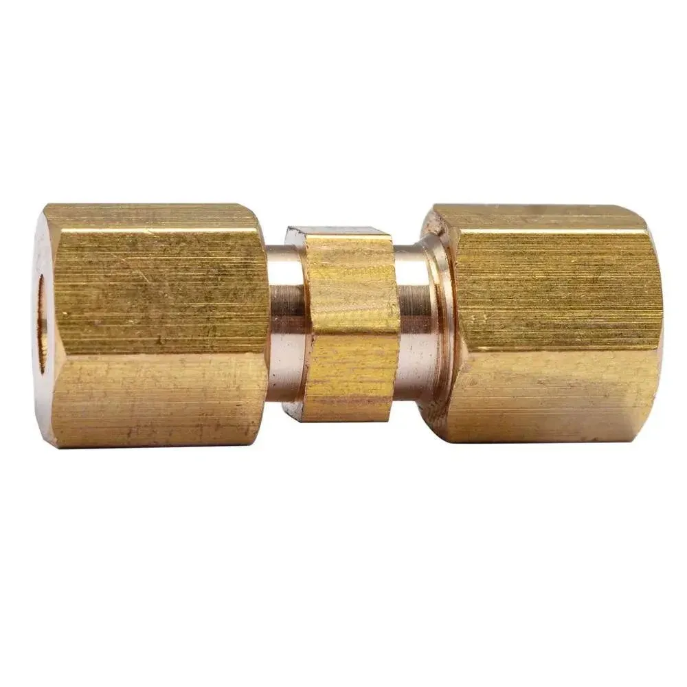 LTWFITTING 3/16" OD Compression Union ,Brass Compression Fitting(Pack of 10 )