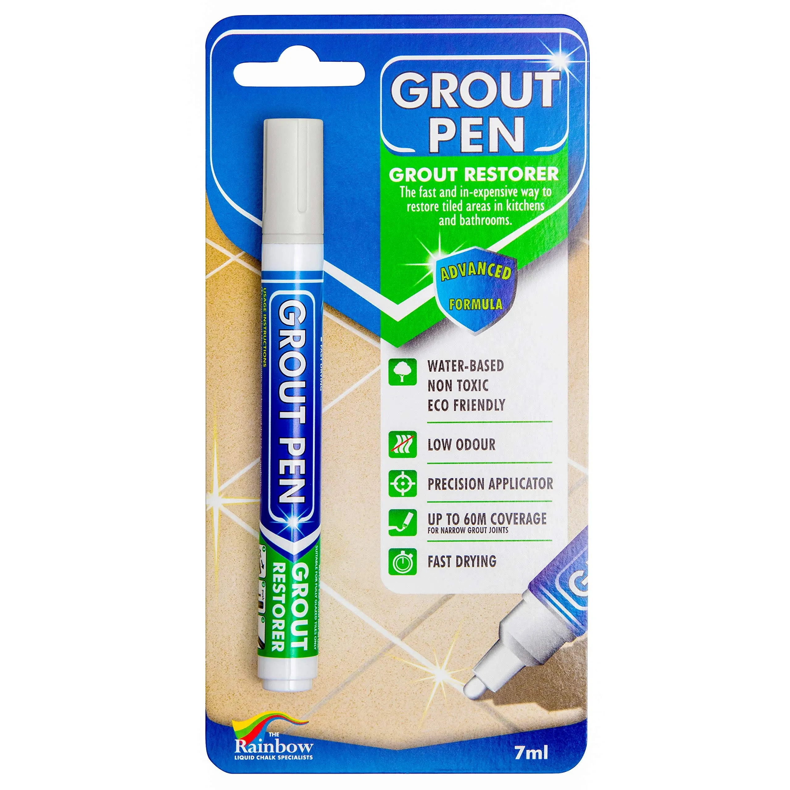 Grout Pen Tile Paint Marker Winter Grey : Waterproof Tile Grout Colorant Pen