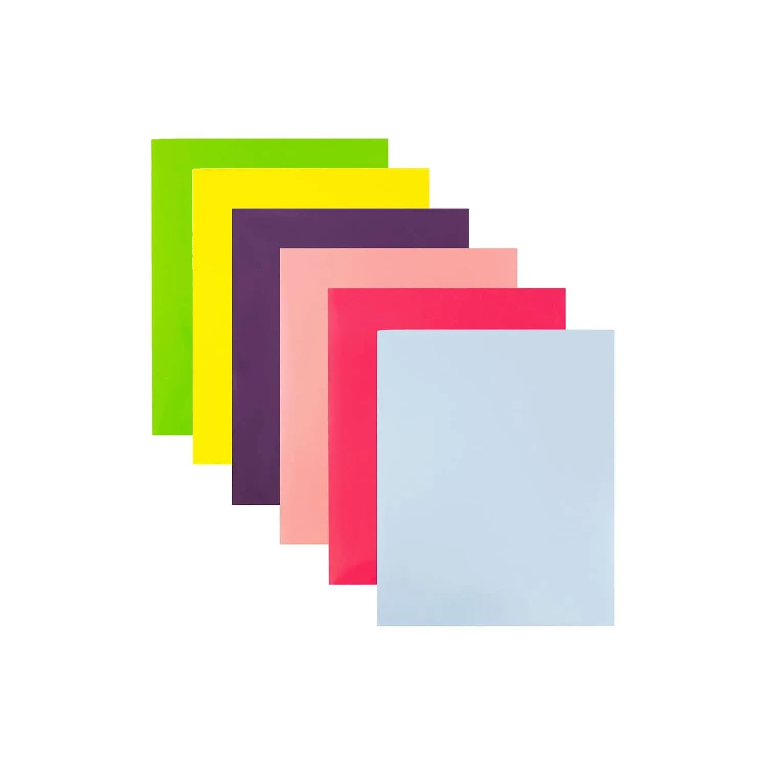 Jam Paper Glossy 2-Pocket Presentation Folders, Assorted Colors, 6/Pack (385GFASSRT)