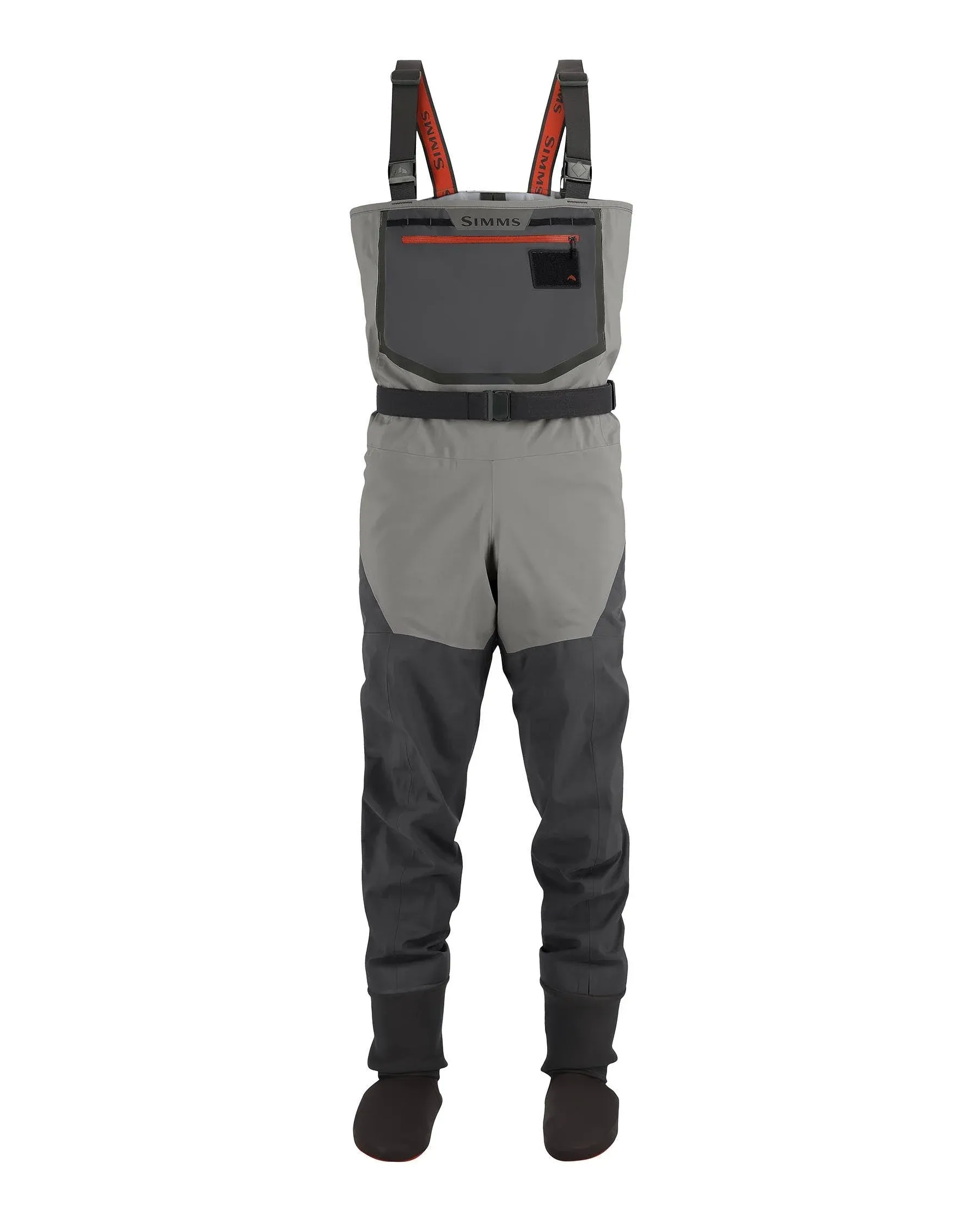 Simms Men's Freestone Stockingfoot Chest-High Fishing Waders - Durable, Breathable, Performance-Driven Waterproof Waders, Smoke (X Large 12-13 Foot)