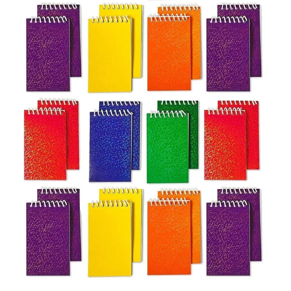 Kicko Mini Spiral Prism Notepads - 2.25 x 3.5 Inches - 20 Pages Each - 24 Pack ...