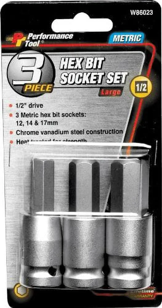 Performance Tool W86023 Hex Bit Socket Set