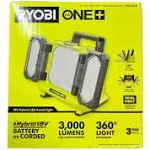 Ryobi PCL631B One+ 18V Cordless Hybrid LED Panel Light (Tool Only)