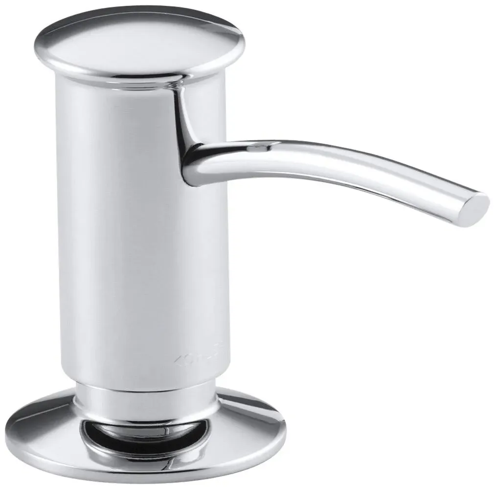 KOHLER Vibrant Stainless 16 oz. Capacity Deck-mount Soap and Lotion Dispenser