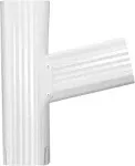 Gutter Y Downspout Connector 2x3 Standard right High Gloss White