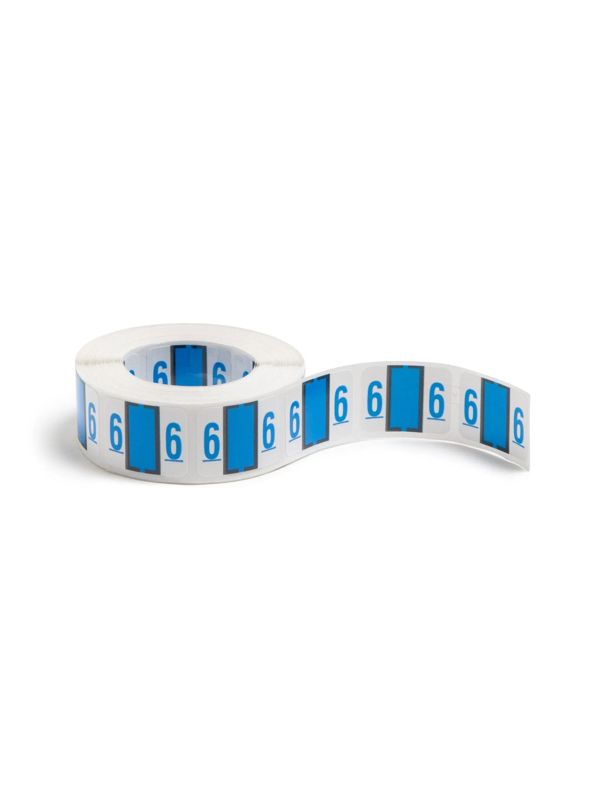 Smead BCCRN Bar-Style Color-Coded Labels - "Number" - 1 1/4" Width x 1" Length - Blue - 500 / Roll