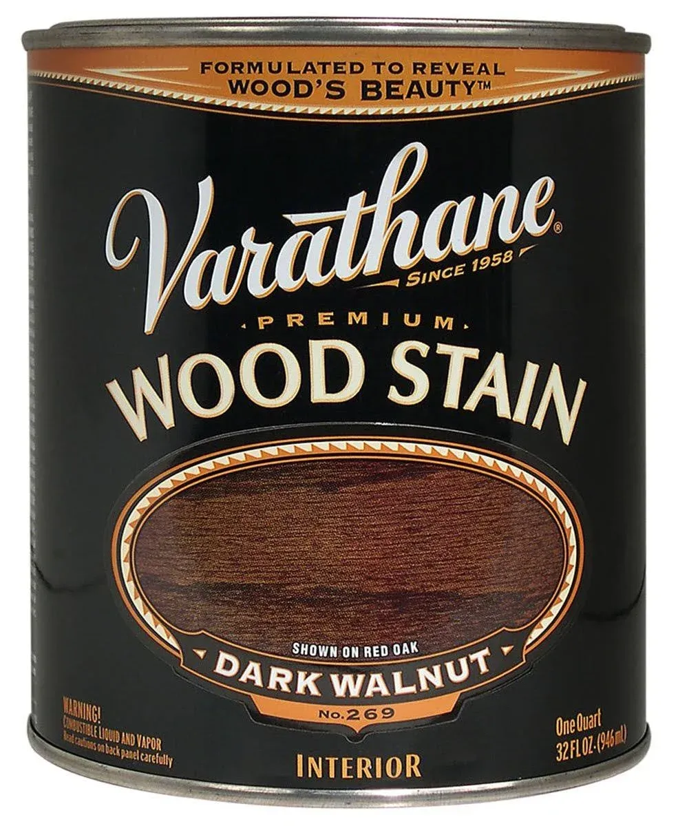 Varathane 211730H Dark Walnut Premium Wood Stain Oil Based Quart