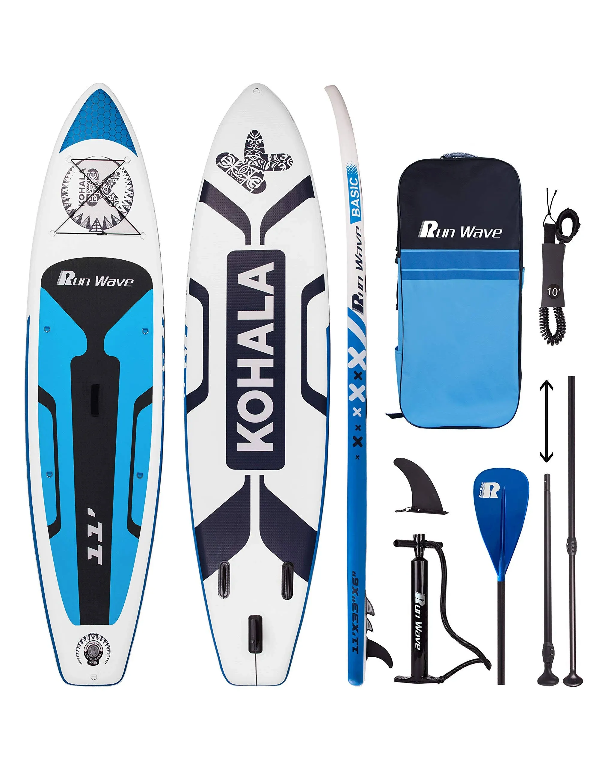 Runwave Inflatable Stand Up Paddle Board 11'33''6''(6'' Thick) Non-Slip Deck with ...